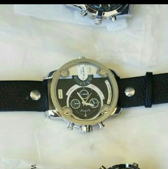 luxury brand north Watches Men Sports leather 30m - Picture 2 of 2